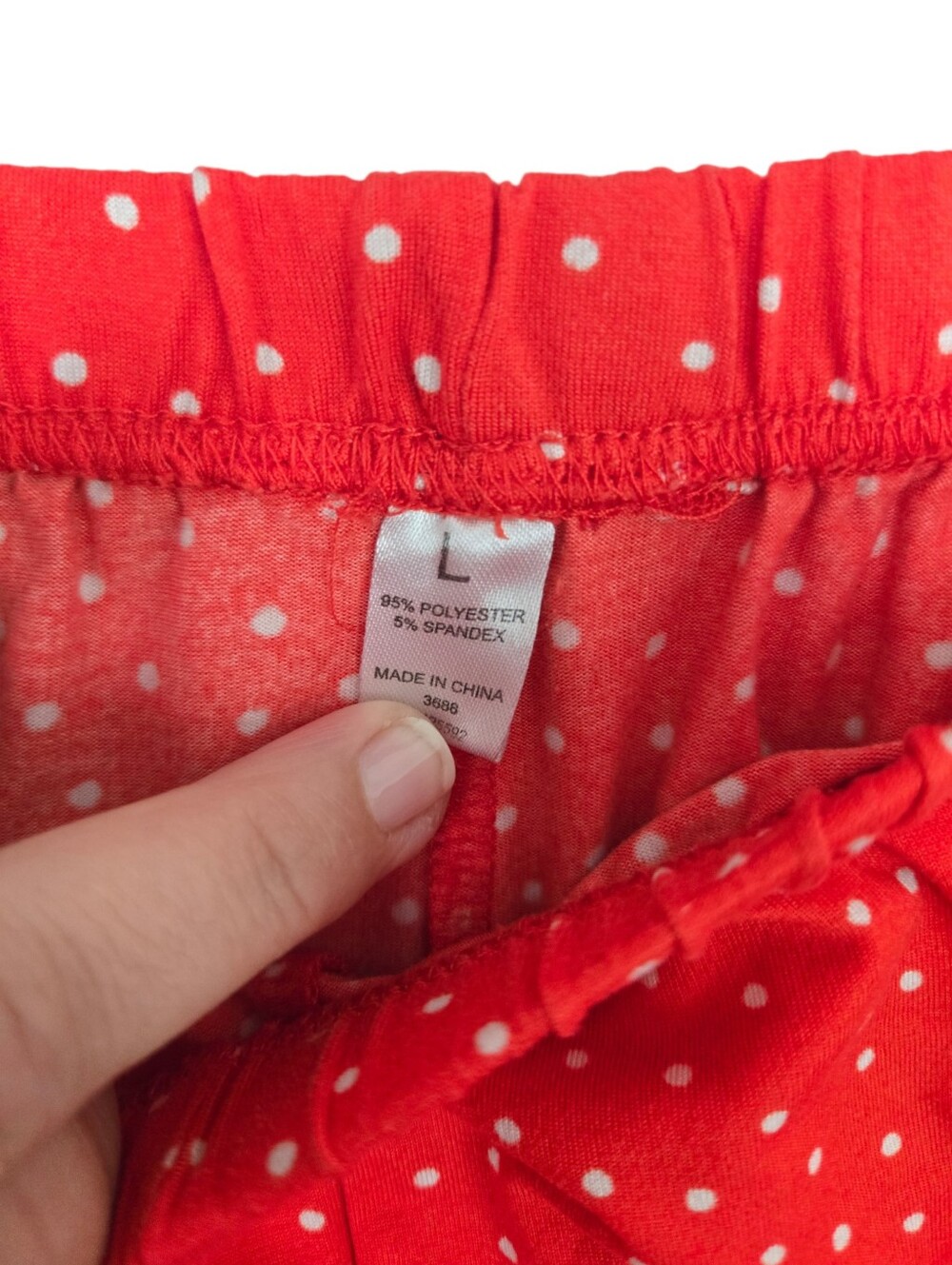 ❤️ White Mark Red Polka Dot Short Sleeve Pajama Set Size Large - Picture 6 of 6